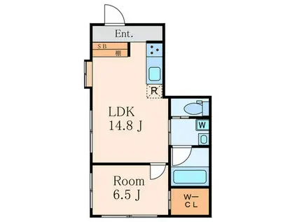 -CLOLLINE- コリーヌ祐天寺(1LDK/1階)の間取り写真