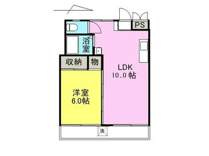 サンビレッジ(1LDK/3階)の間取り写真