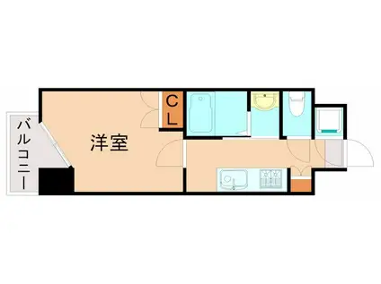 NO.103 CLUB ORIENT(1K/9階)の間取り写真