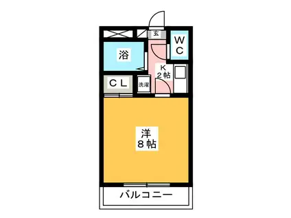 オパール春日部(1K/2階)の間取り写真