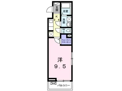 コンチェルト(1K/3階)の間取り写真