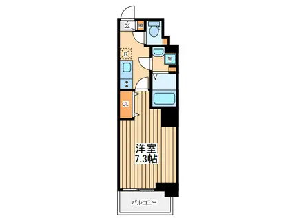 ハイズ立川(1K/11階)の間取り写真