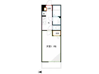 リブリ・井の頭公園ヒルズ(1K/1階)の間取り写真