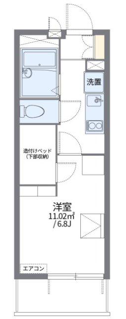 レオパレス加島駅ダイレクトII(1K/4階)の間取り写真