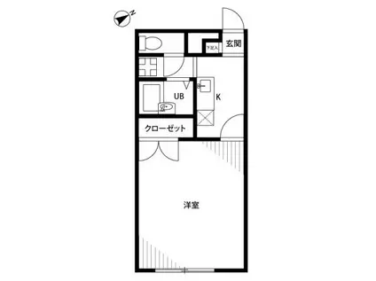 アムールKURIHAMA(1K/1階)の間取り写真