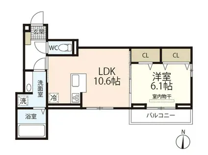 CAMPHORAI(1LDK/3階)の間取り写真
