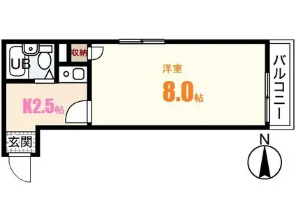 第13やたがいビル(1K/3階)の間取り写真