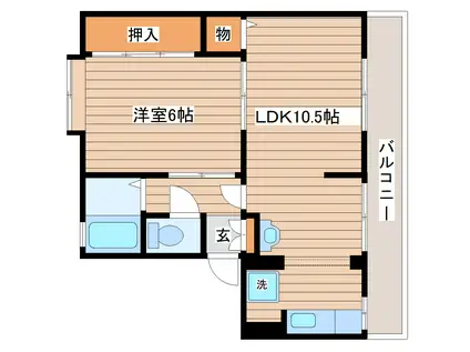 スイーティー葉山(1LDK/4階)の間取り写真