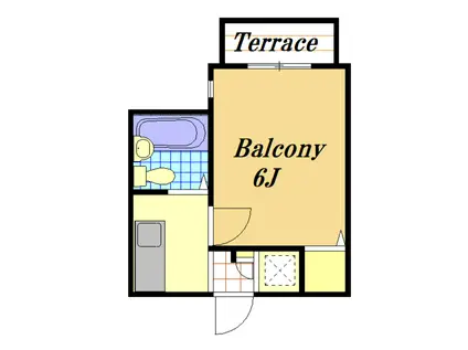 アルトピエドラ1番館(1K/1階)の間取り写真