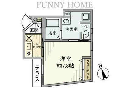 松原戸建(1K/1階)の間取り写真