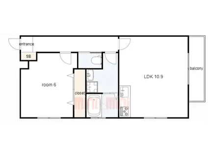 ワコーレヴィータ垂水霞ヶ丘(1LDK/3階)の間取り写真