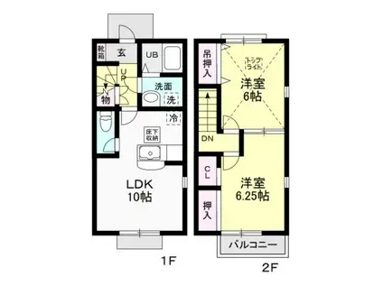 SOLANA II(2LDK/1階)の間取り写真