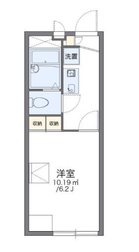 レオパレスEMIRATES住吉(1K/2階)の間取り写真