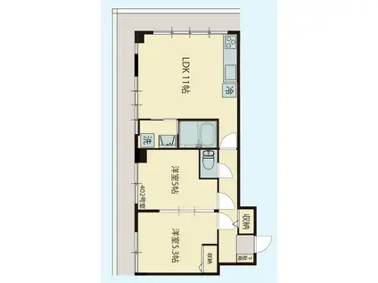 志幸80SCORPIO(2LDK/4階)の間取り写真