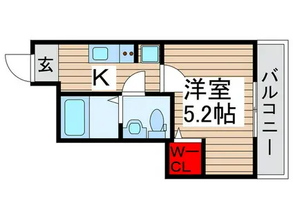 ヒルズ八柱II(1K/1階)の間取り写真