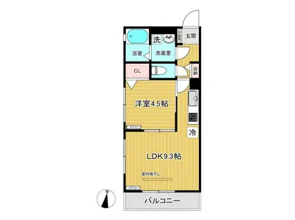 ブランシェ桜新町(1LDK/3階)の間取り写真