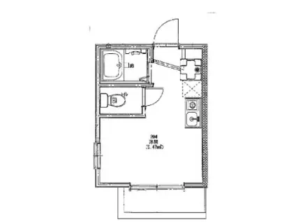 NEXTCOURT 東武練馬(ワンルーム/2階)の間取り写真