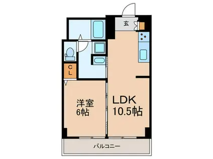 秀和上野毛レジデンス(1LDK/3階)の間取り写真