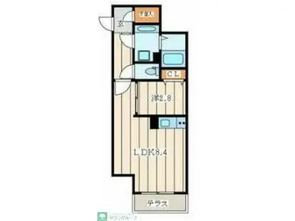 クリサンテーモ大和(1LDK/1階)の間取り写真