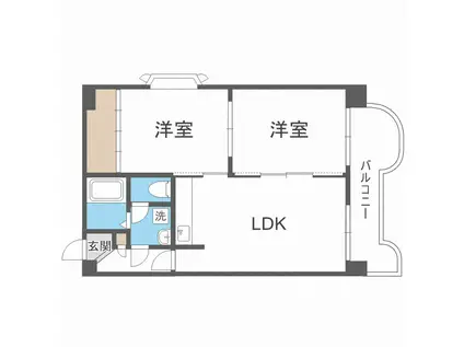 T&Kビル(1LDK/7階)の間取り写真