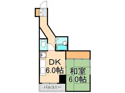 パークヒル舎人(1DK/2階)の間取り写真