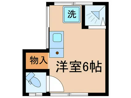 メイプルハウス経堂(ワンルーム/2階)の間取り写真