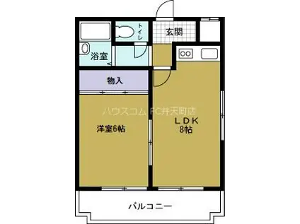 COSMO蓮井(1LDK/4階)の間取り写真