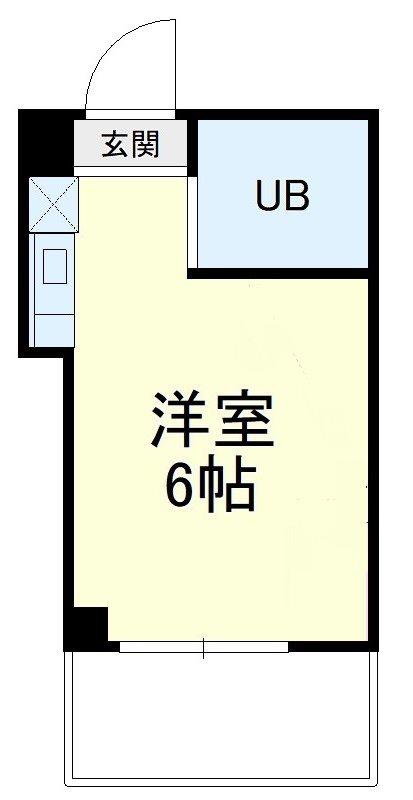 クリエイトビル(ワンルーム/4階)の間取り写真