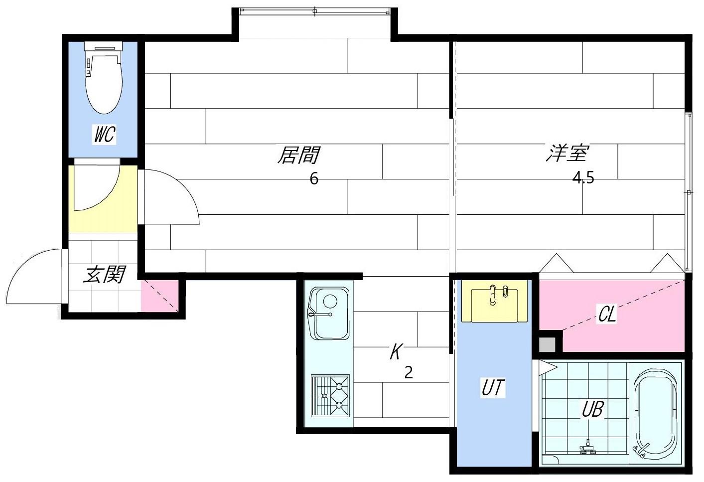 CHAO SAPPORO(1LDK/2階)の間取り写真