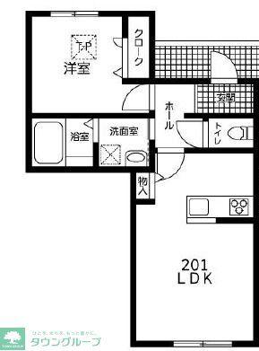 CATTLEYA GARDEN 代沢(1LDK/2階)の間取り写真