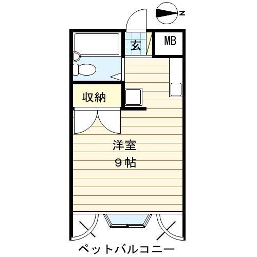 図景アーバン(1K/6階)の間取り写真