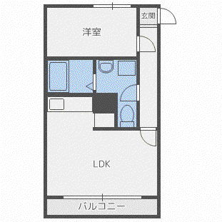SEAGULL N208(1LDK/2階)の間取り写真