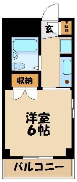 ハウスクレバー(1K/2階)の間取り写真