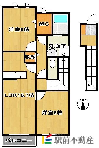 ピュアライヴVII C(2LDK/2階)の間取り写真