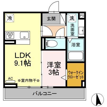 ONE TERMINAL PLACE(1LDK/3階)の間取り写真