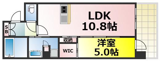 富士林プラザ15番館(1LDK/4階)の間取り写真