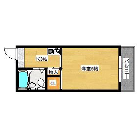 サイファーポール(1K/2階)の間取り写真