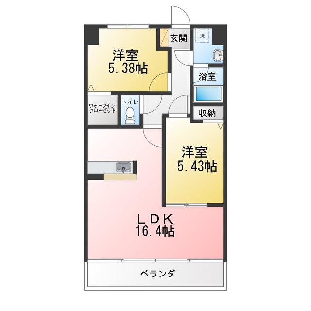 アルテミラ西船橋(2LDK/10階)の間取り写真