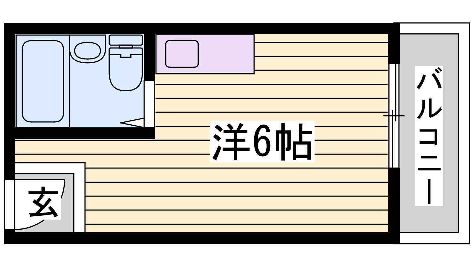 プレアール有瀬(1K/3階)の間取り写真