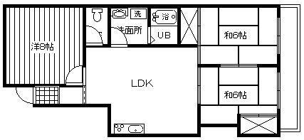 ゆとり204(3LDK/1階)の間取り写真