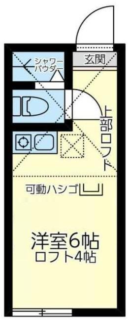 ユナイト保土ヶ谷オアシスドリーム(ワンルーム/2階)の間取り写真