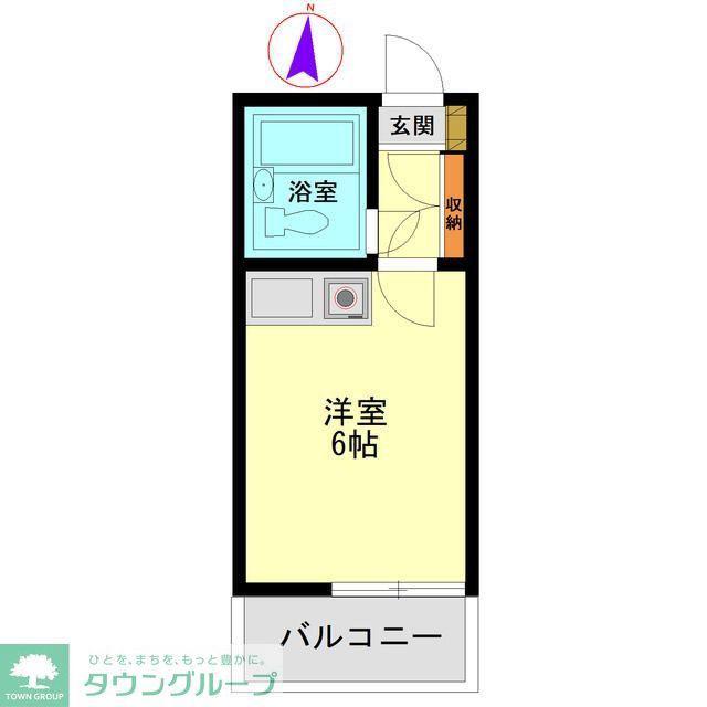 パールハイツ霞(ワンルーム/3階)の間取り写真