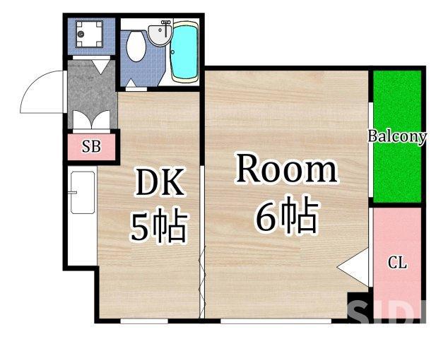 センチュリーアセットビル(1DK/5階)の間取り写真