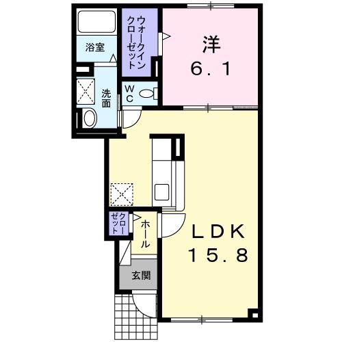 JR室蘭本線 東室蘭駅 バス乗車時間:16分 最寄りバス停で下車 徒歩3分 2階建 築12年(1LDK/1階)の間取り写真
