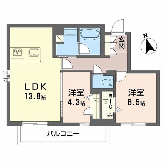 ERABLE(2LDK/1階)の間取り写真