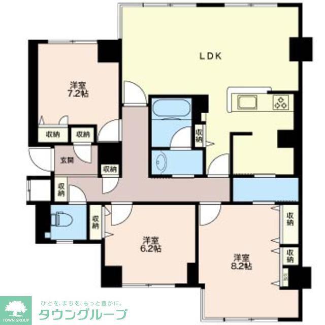 グリーンホームズ・1(3LDK/4階)の間取り写真