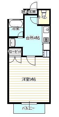 RAMSESA長町中央(1K/5階)の間取り写真
