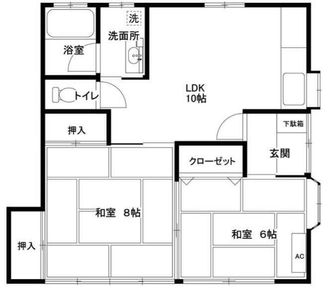 第3サミーコーポ(2LDK/1階)の間取り写真
