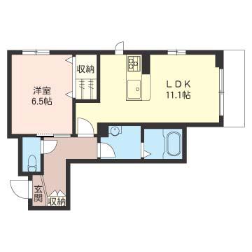 OHANA・MAISON・蓮見(1LDK/1階)の間取り写真