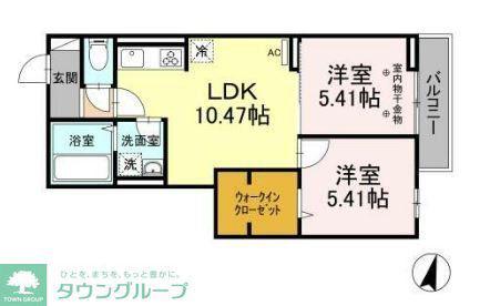 PRECIOUS II(2LDK/3階)の間取り写真